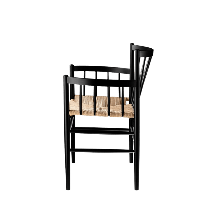 FDB Møbler J81 Chair, Jet Black Painted Beech