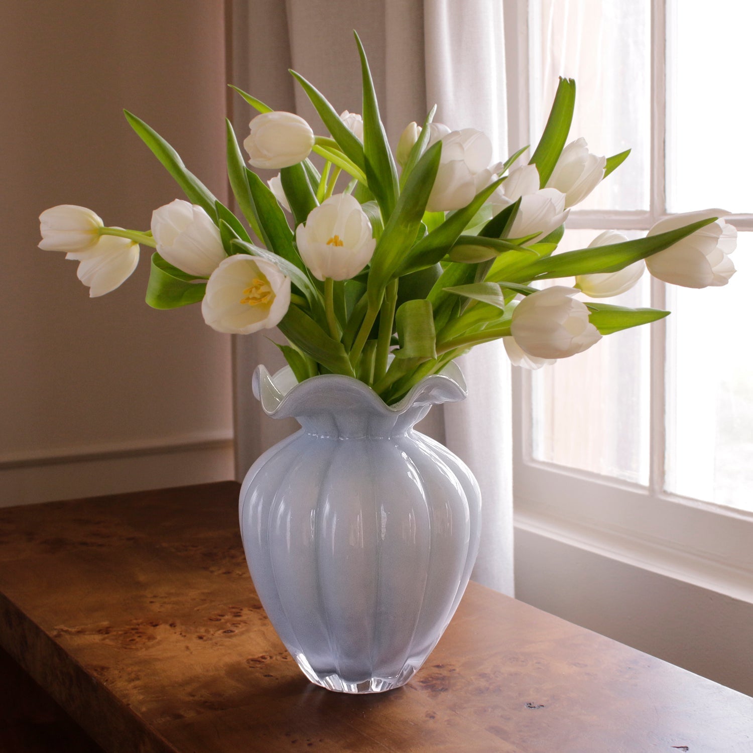 GLASS Vento Large Vase Periwinkle