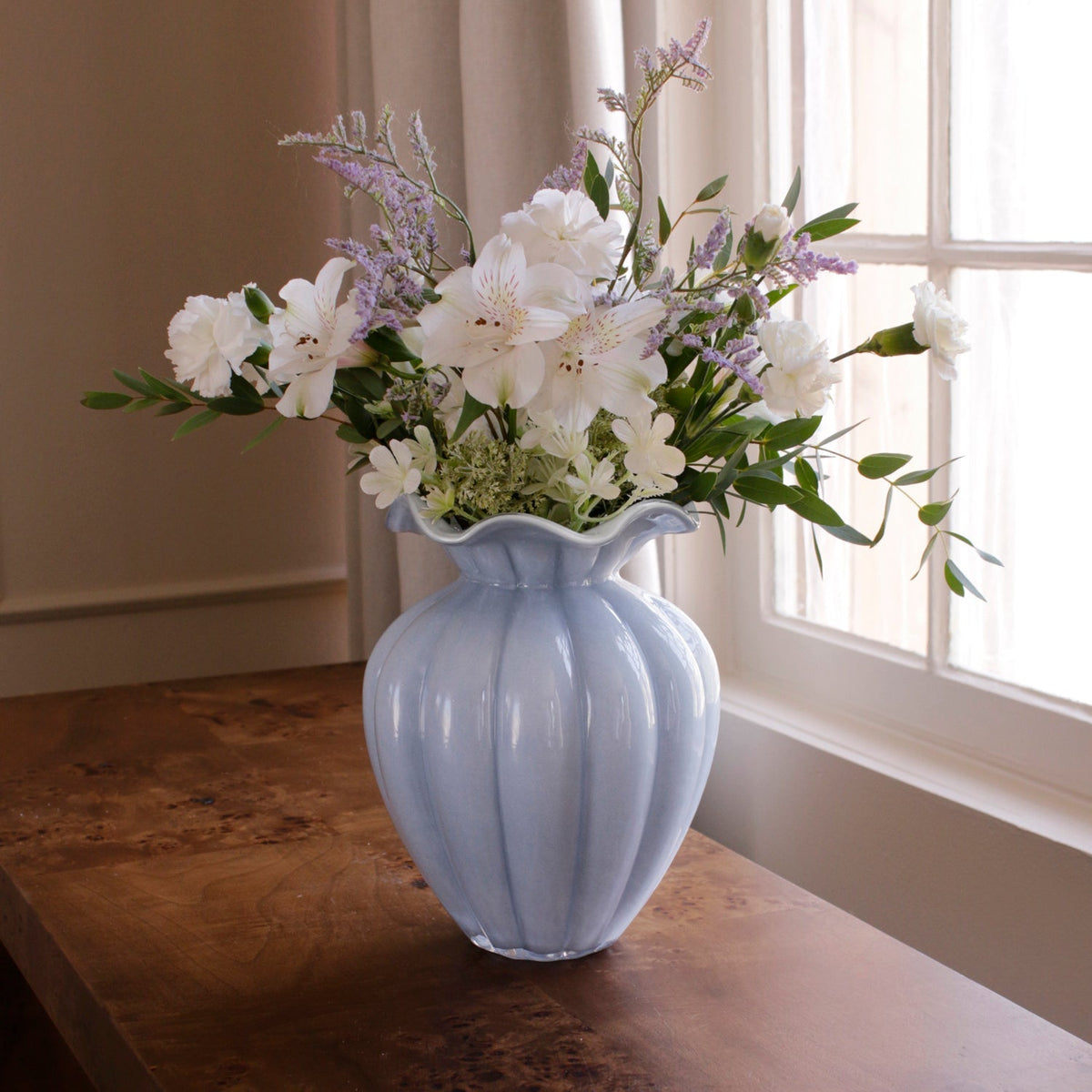 GLASS Vento Large Vase Periwinkle
