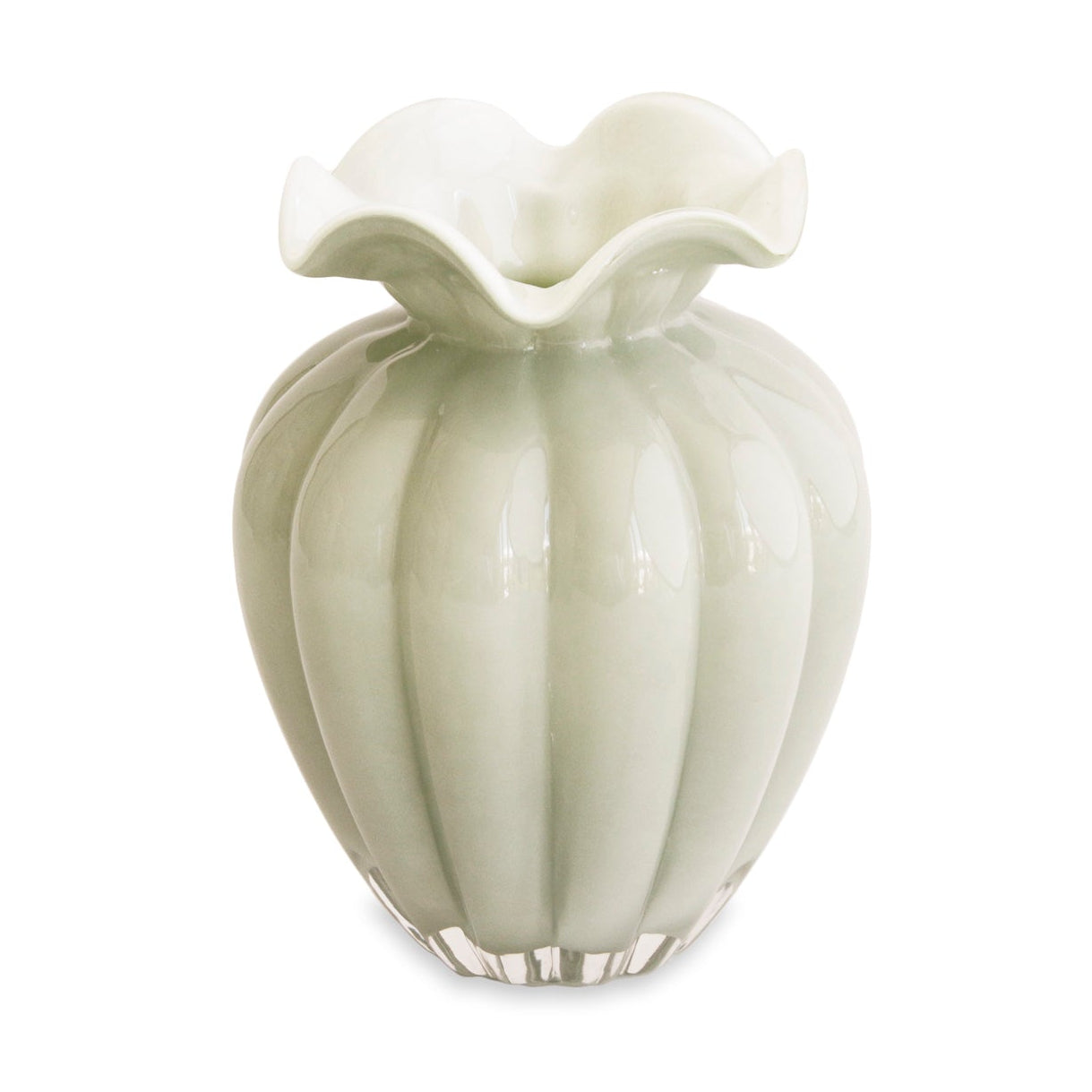 Glass Vento Large Vase Pistachio