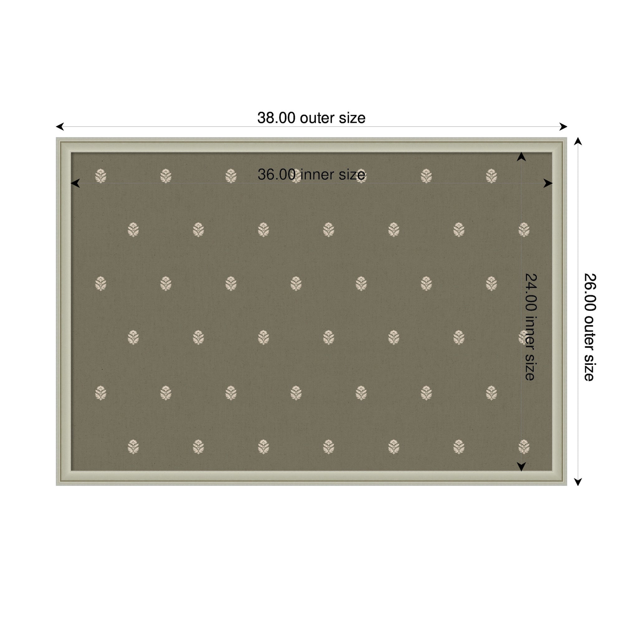 Pinboard Green Botanical Block Print