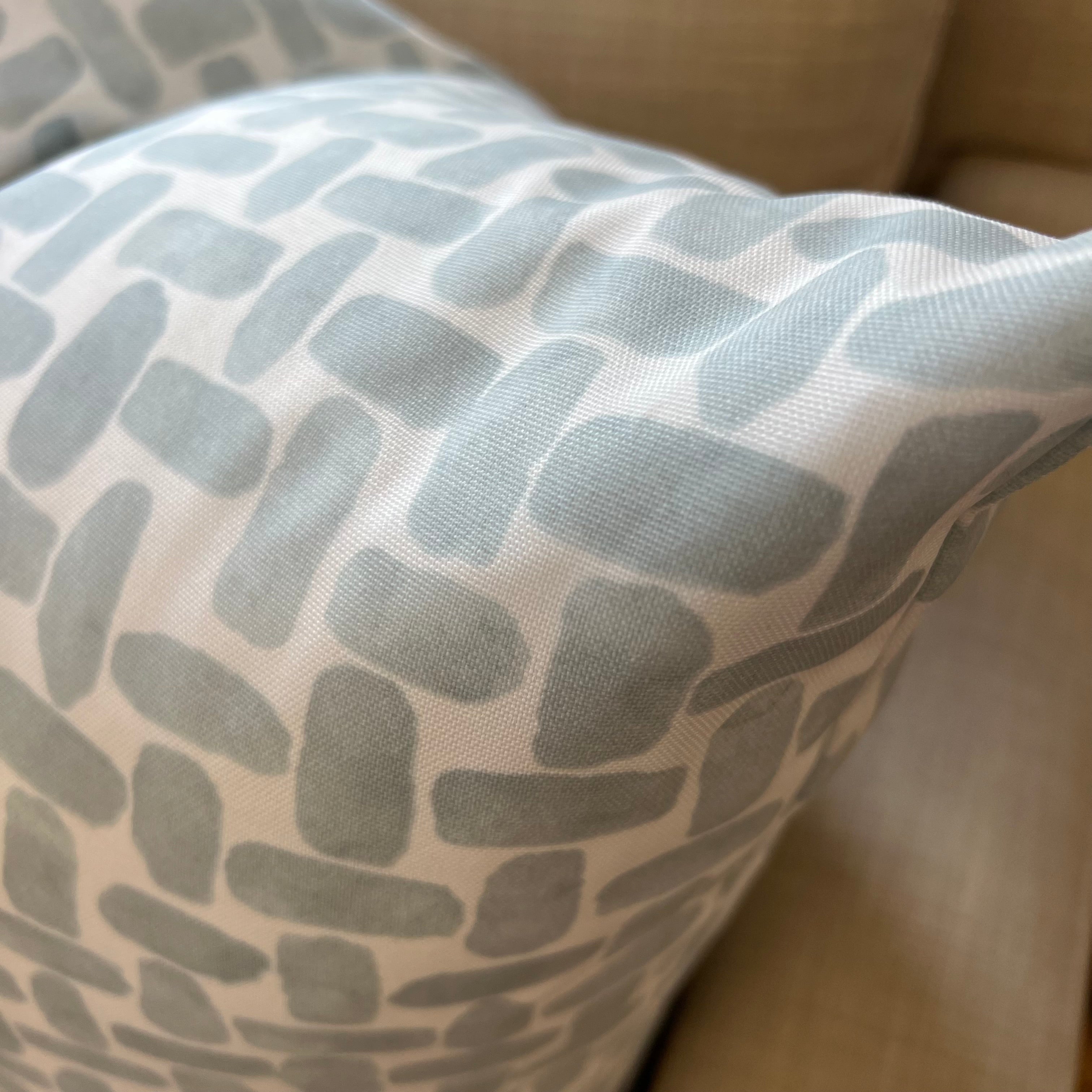 Arithmetic in Pale Blue Indoor/Outdoor Pillow Cover