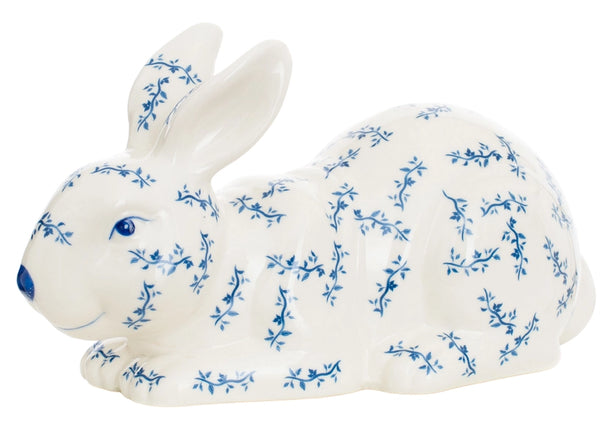 Gorgeous White/Blue Mama Porcelain Bunny - The Mayfair Hall