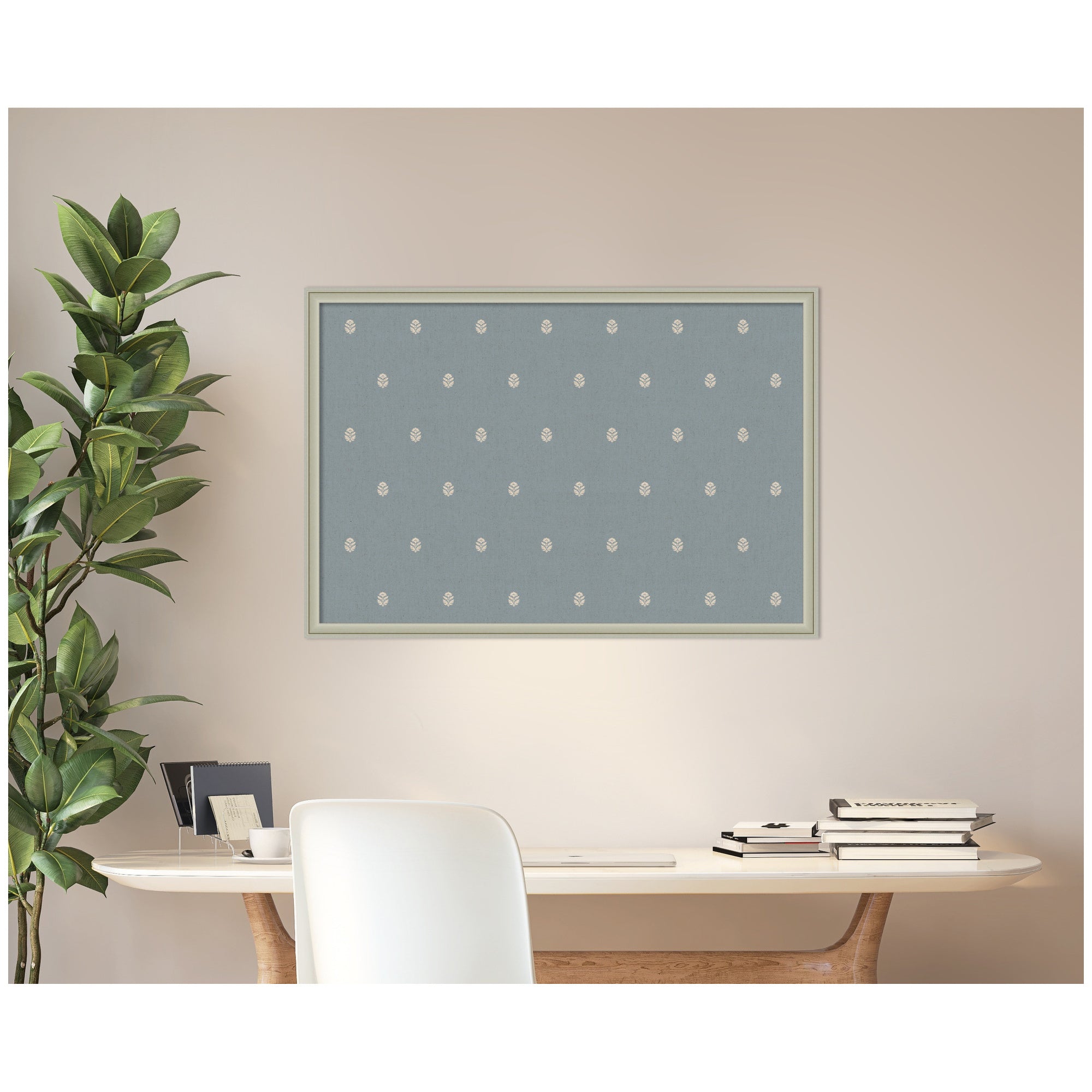 Pinboard Blue Botanical Block Print