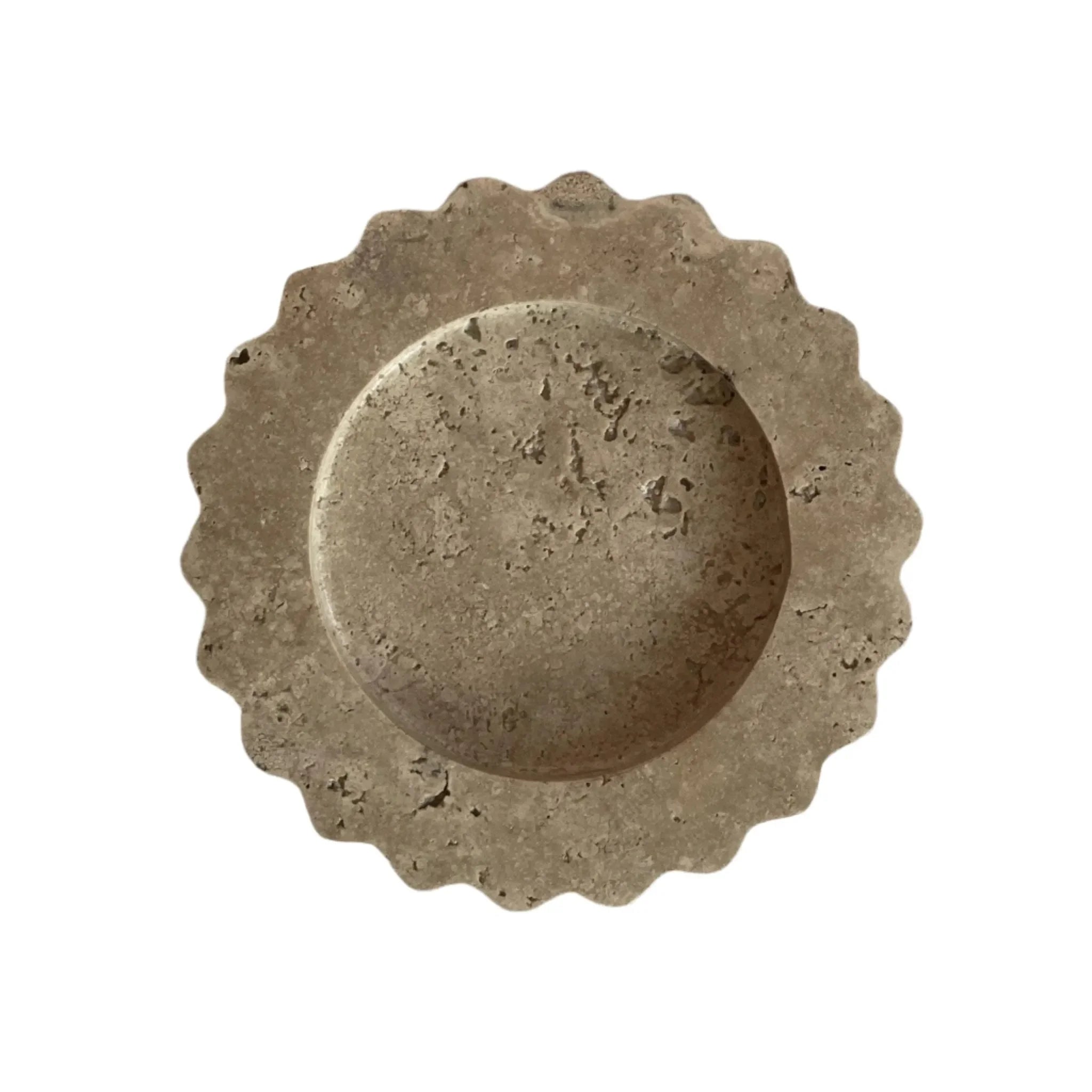 Marble Sun Tray in Travertine - The Mayfair Hall