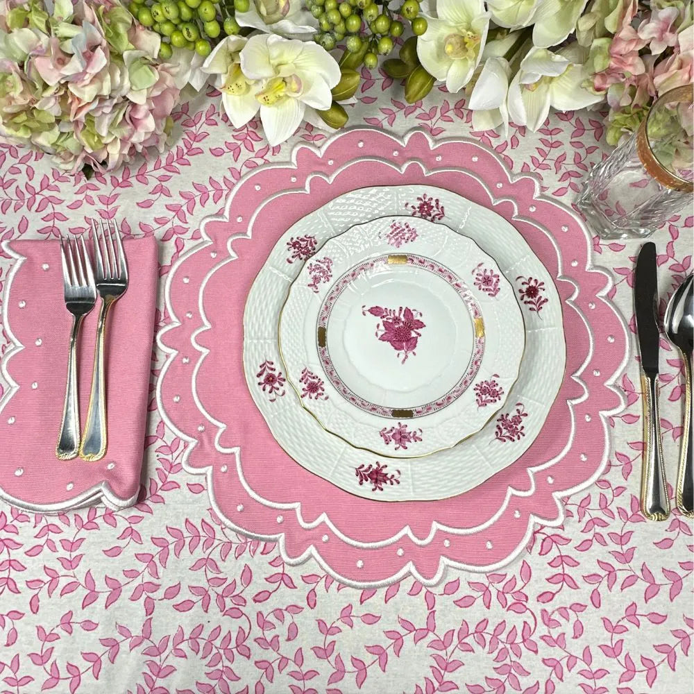 Ava Placemat - Pink (Set of 4) - The Mayfair Hall