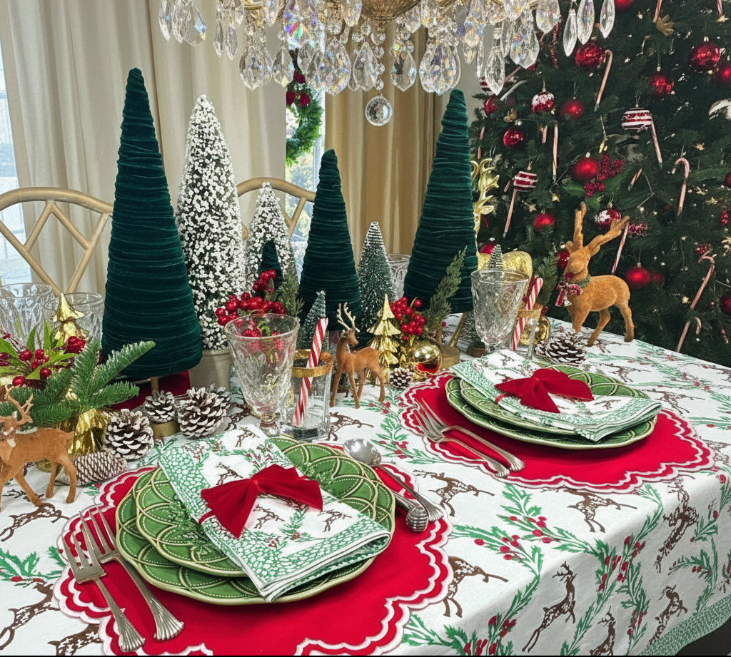 Enchanted Christmas Reindeer - Tablecloth