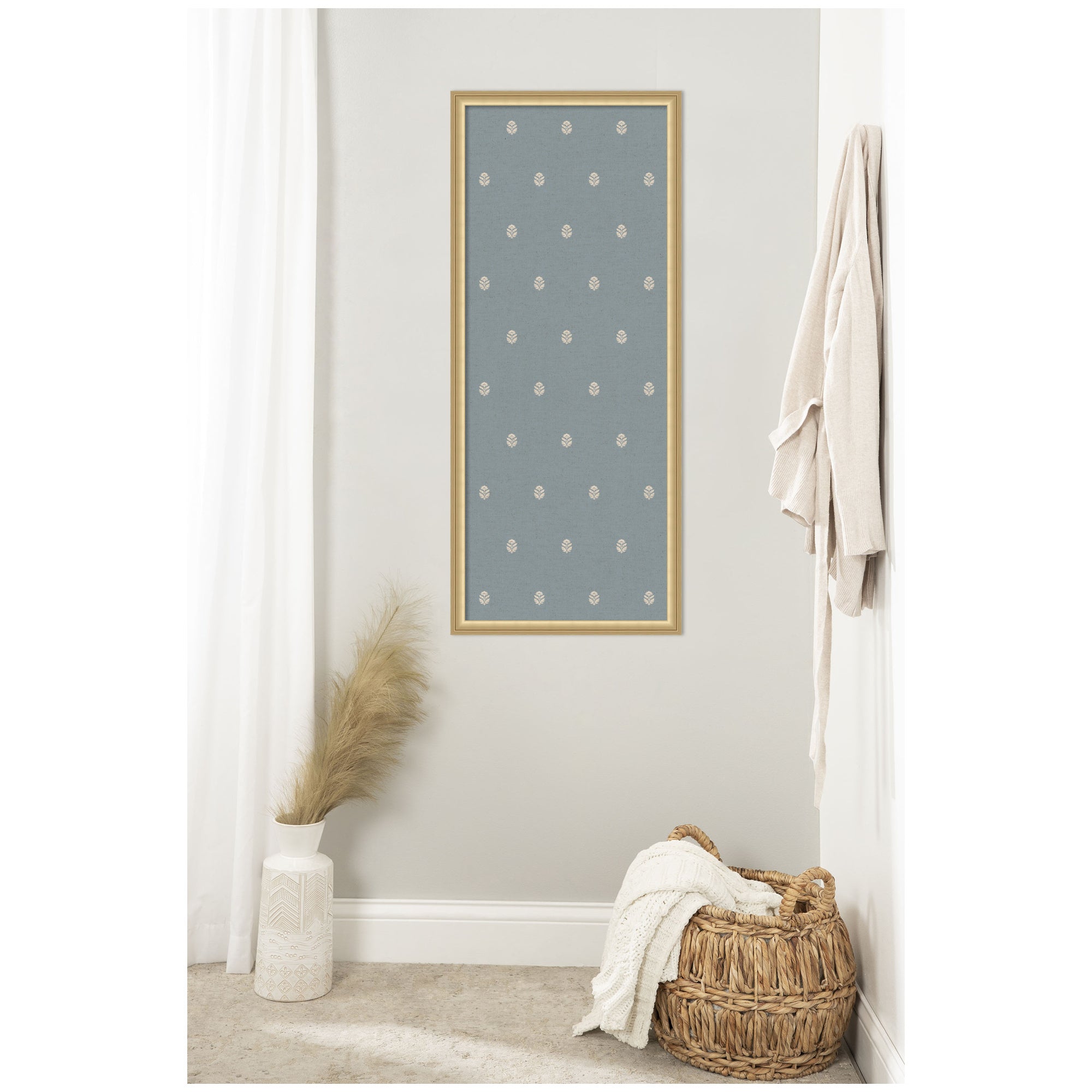 Pinboard Blue Botanical Block Print