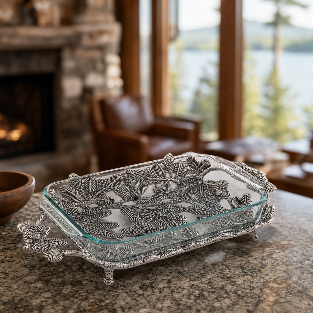 Pine Cone Forest Casserole 3 Quart Holder