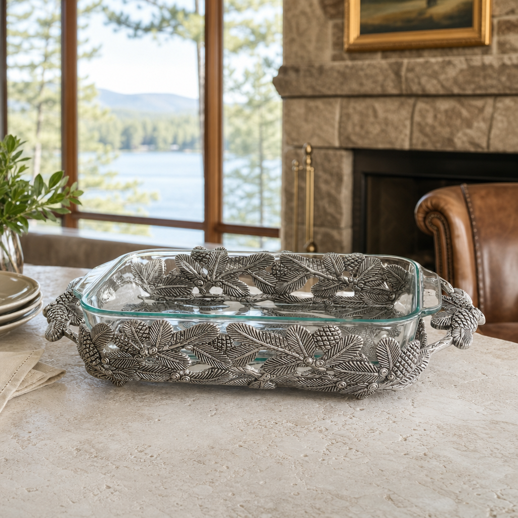 Pine Cone Forest Casserole 3 Quart Holder