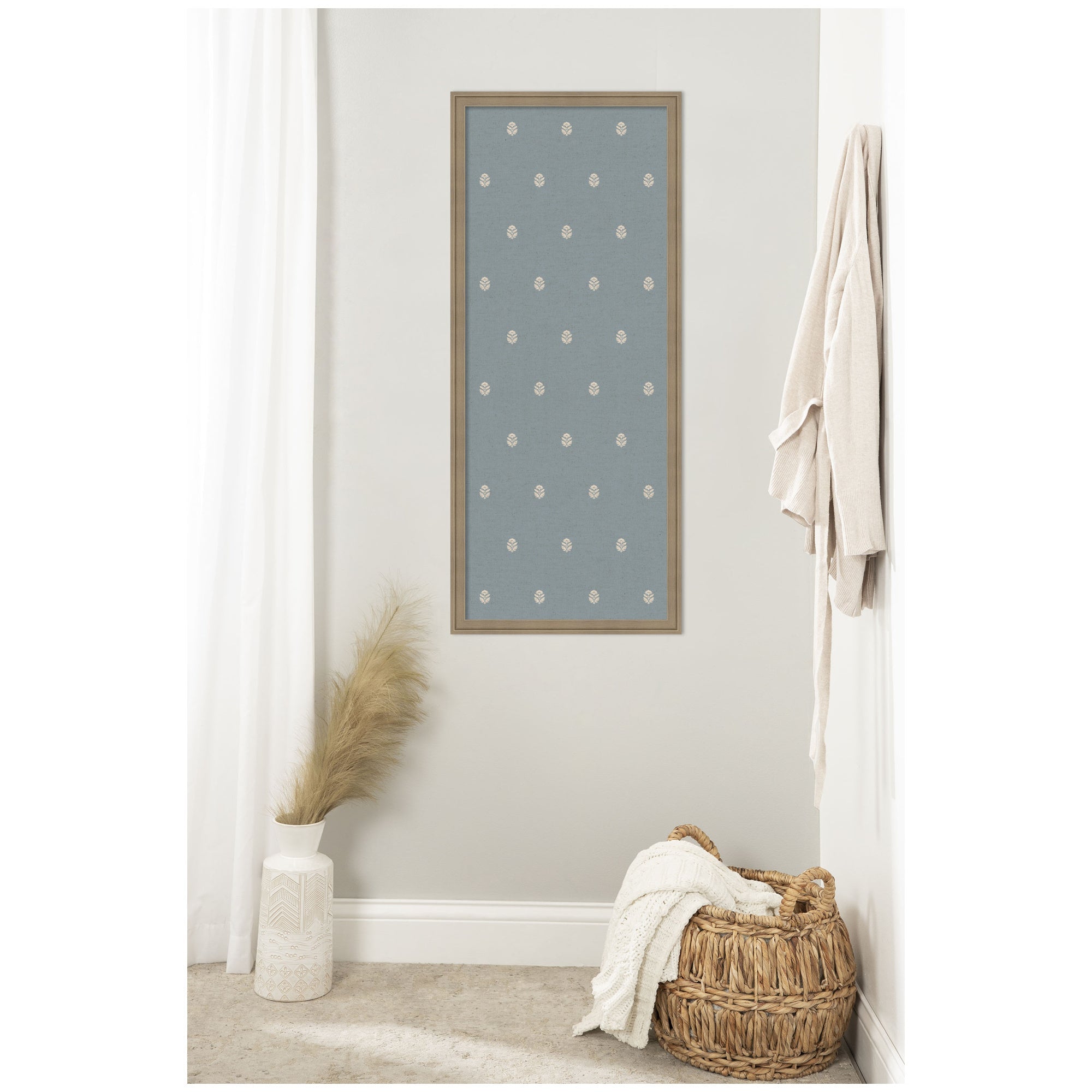 Pinboard Blue Botanical Block Print