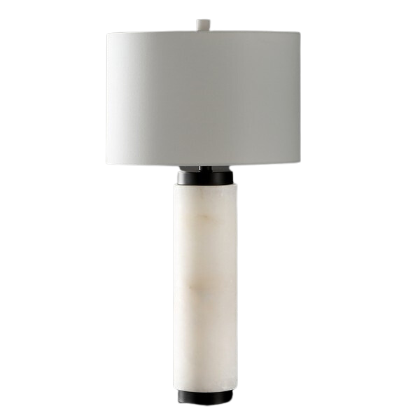 Sydni Stylish Alabaster Pillar Table Lamp - The Mayfair Hall