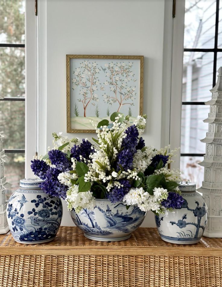 Bird Floral Flat Top Jar