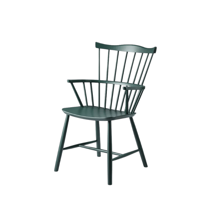 FDB Møbler J52B Chair, Black Green Painted Beech
