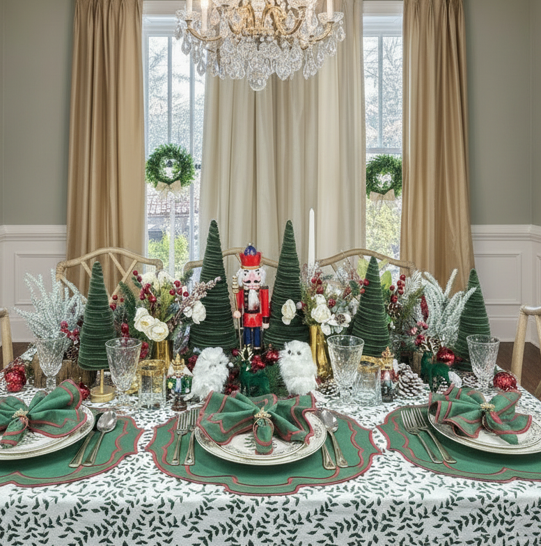 Green Christmas Belle - Placemats (Set of 4)