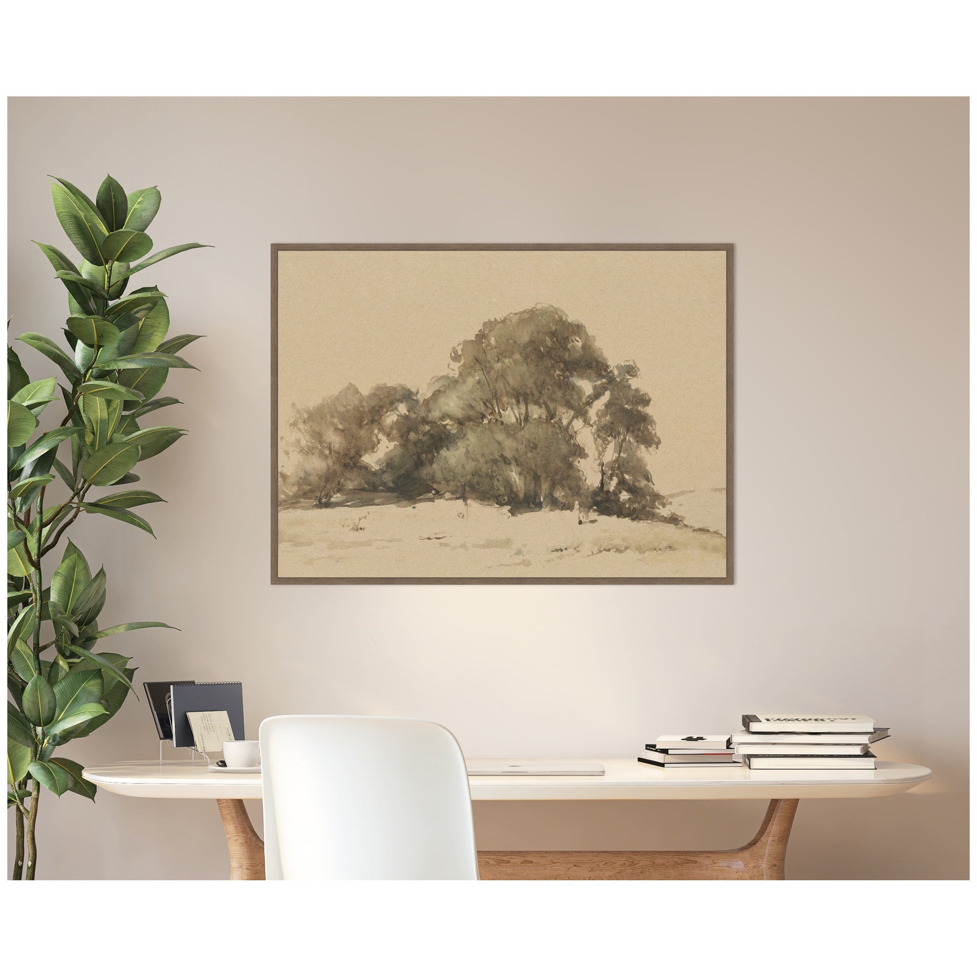 In de duinen bij Wassenaar 1875 Johannes Bosboom by Nostalgia Prints Framed Canvas Wall Art Print
