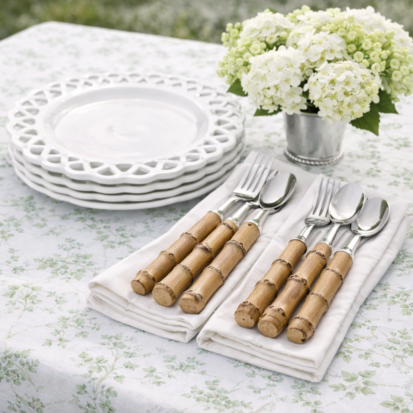 5-Piece Genuine Bamboo Flatware