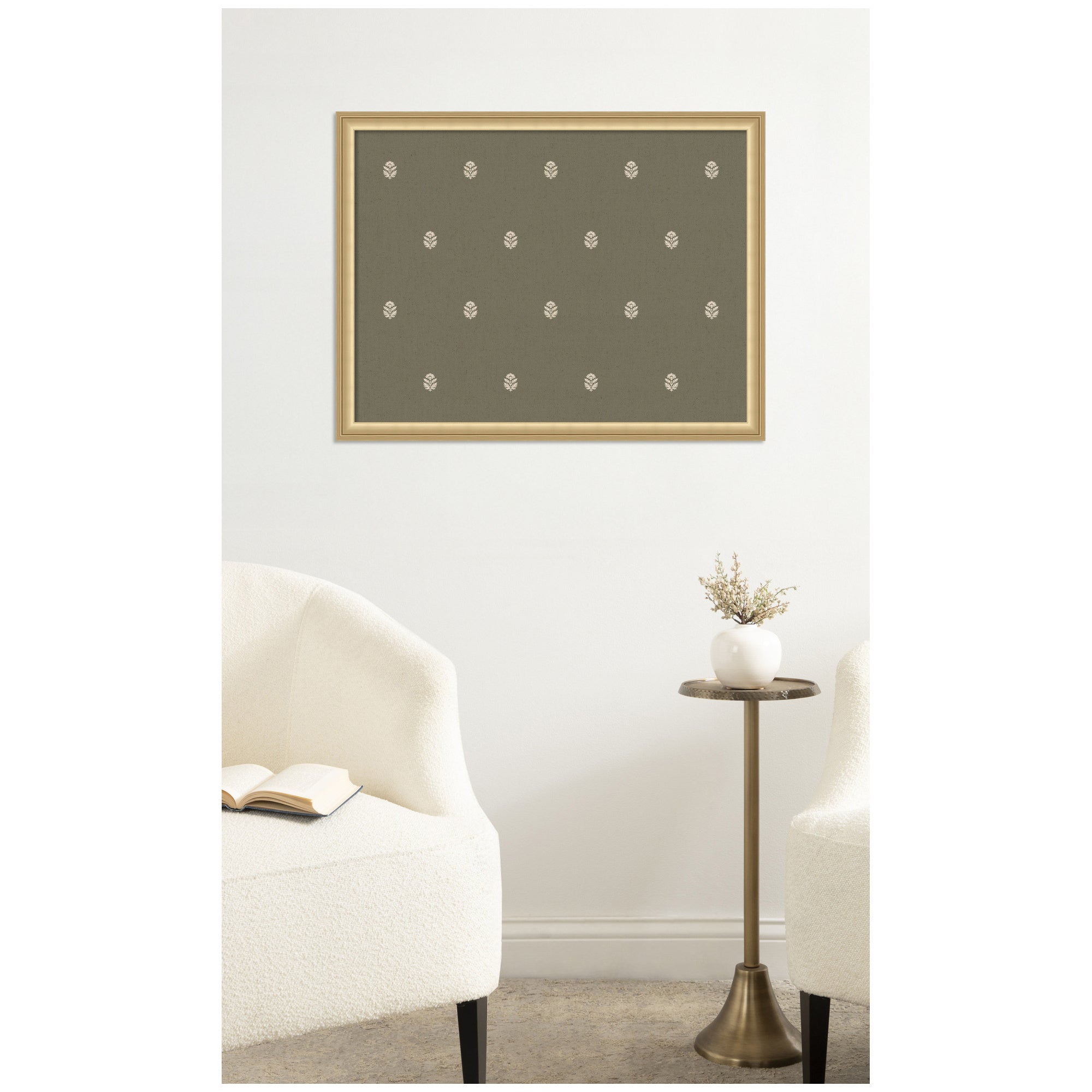 Pinboard Green Botanical Block Print