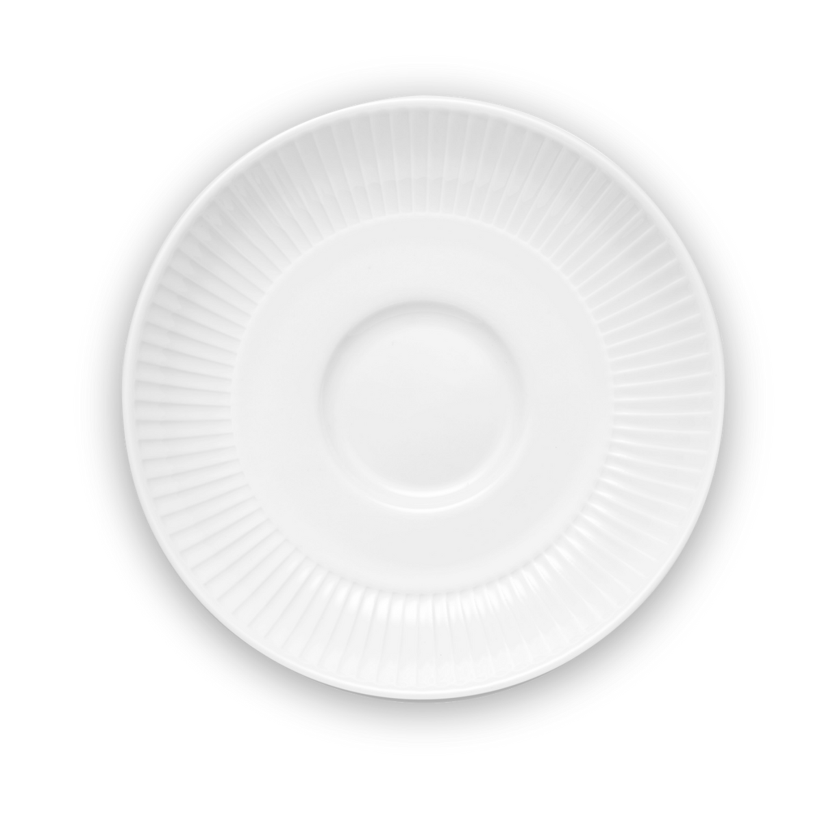 Plisse Pleated Porcelain Saucers by Pillivuyt — Sets of 4