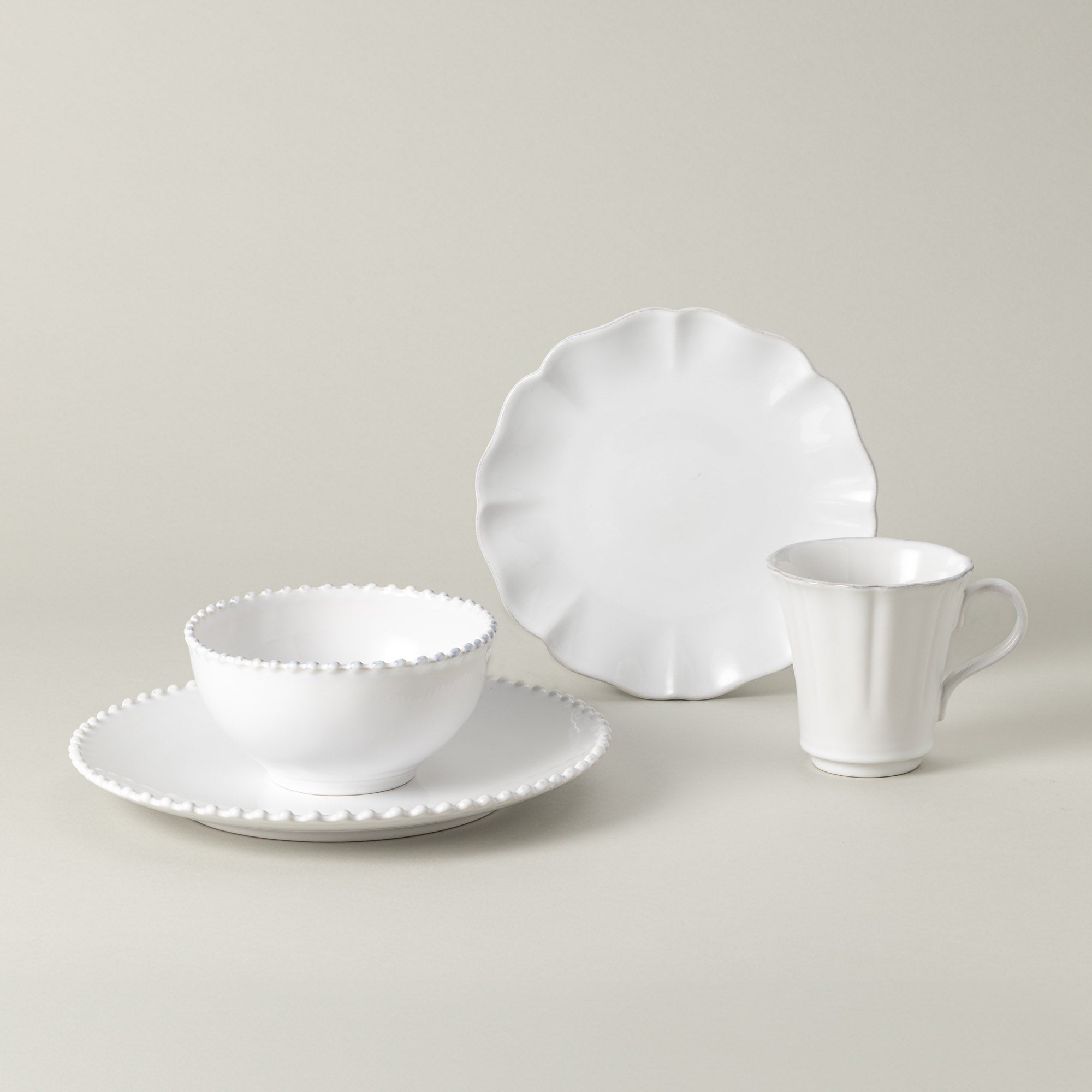 4-Piece Dinnerware Set Pearl | Rosa