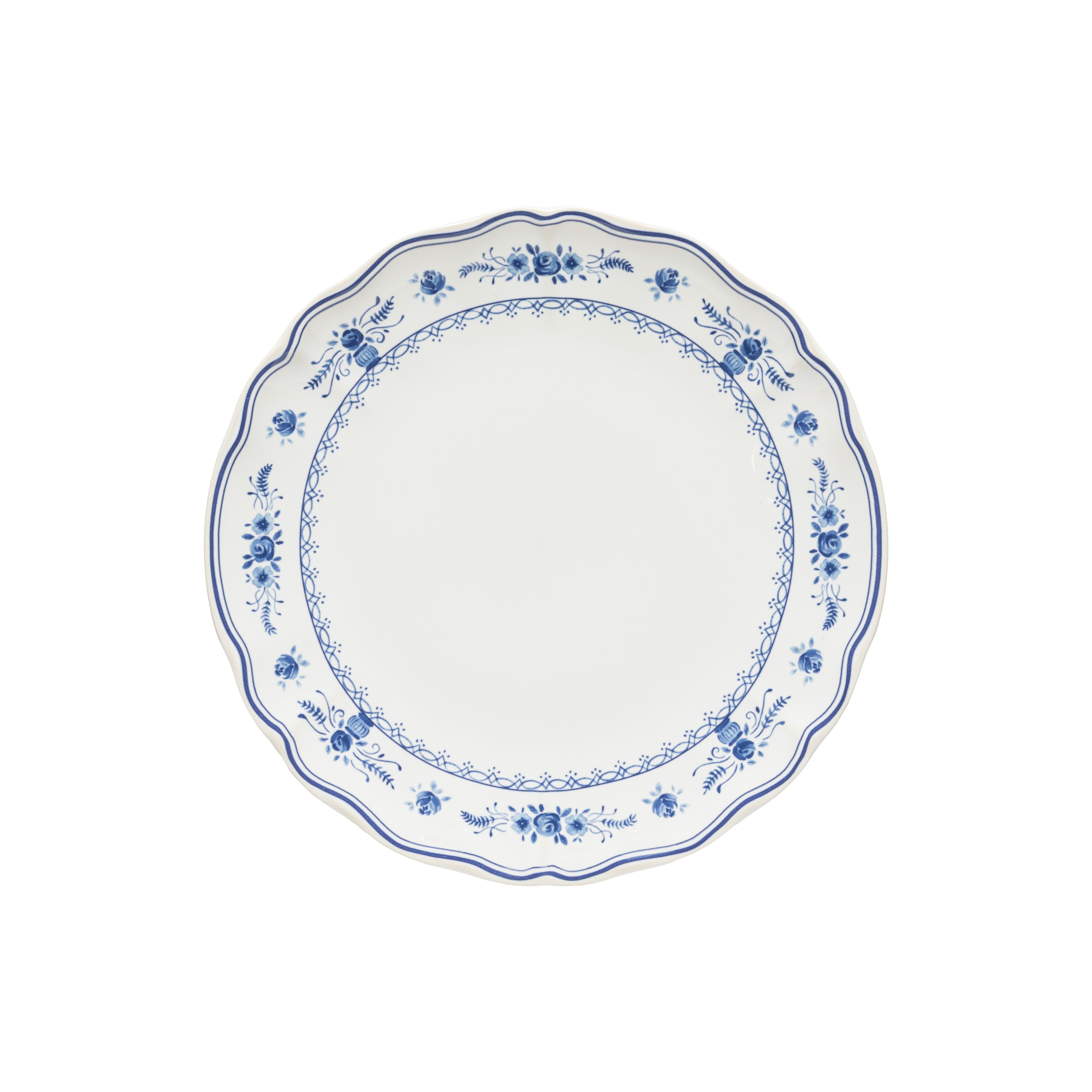 White-Blue Dinner Plate Vila
