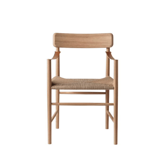 FDB Møbler J186 Hesbjerg Chair, Nature Oiled Oak/Nature Paper Cord
