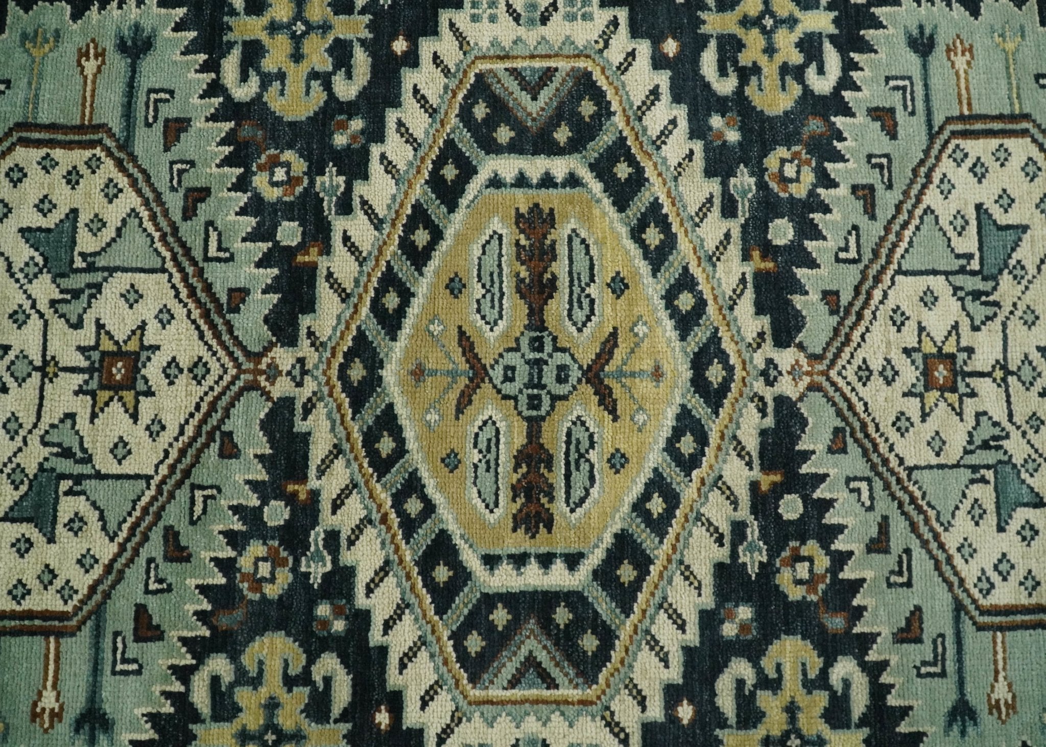 5x8, 6x9, 8x10, 9x12, 10x14 and 12x15 Hand Knotted Blue and Ivory Oriental Traditional Persian Area Rug | TRDCP672 - The Rug Decor