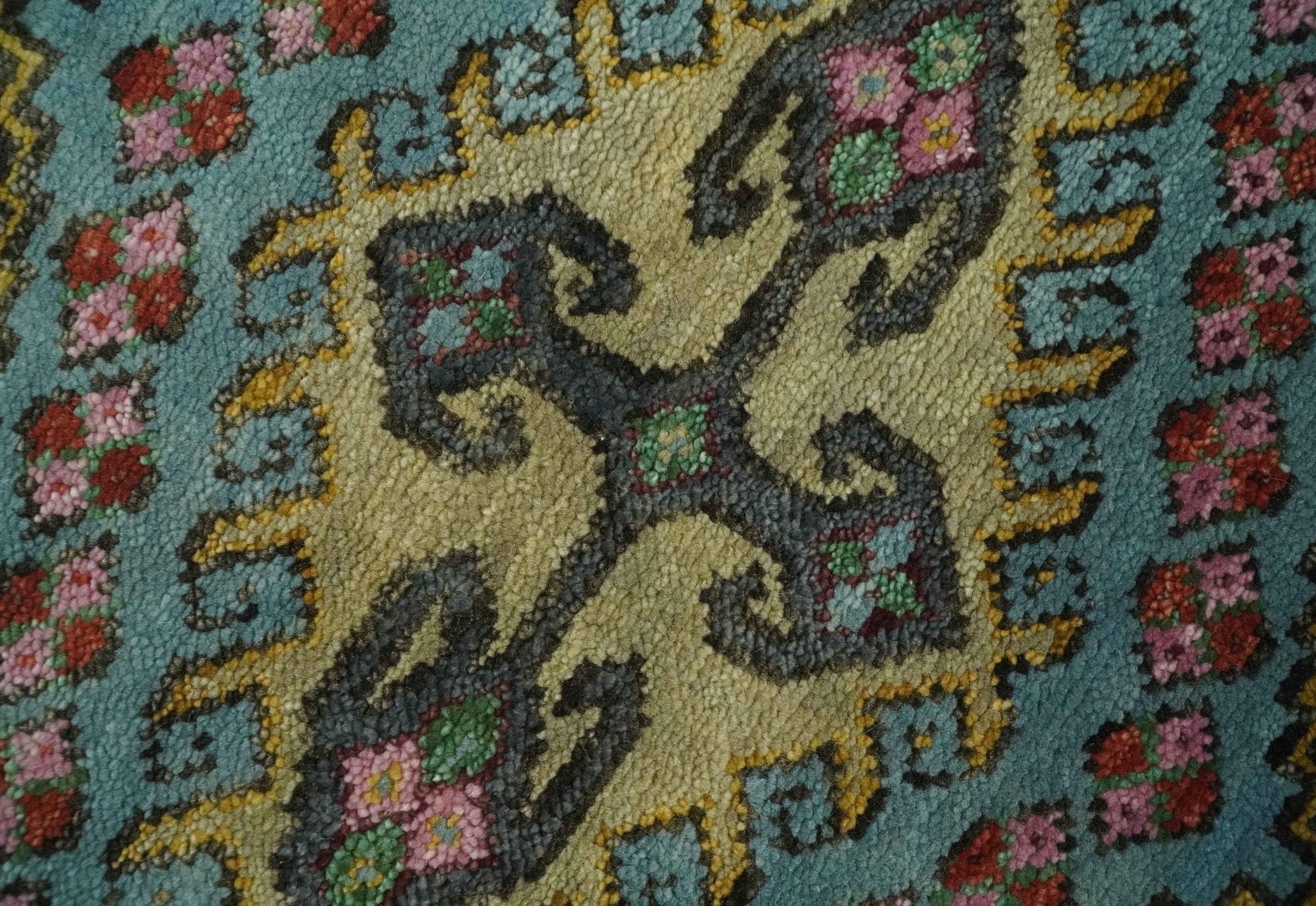 5x8, 6x9, 8x10, 9x12, 10x14 and 12x15 Hand Knotted Red, Blue and Olive Traditional Antique Persian Wool Area Rug | TRDCP914810 - The Rug Decor