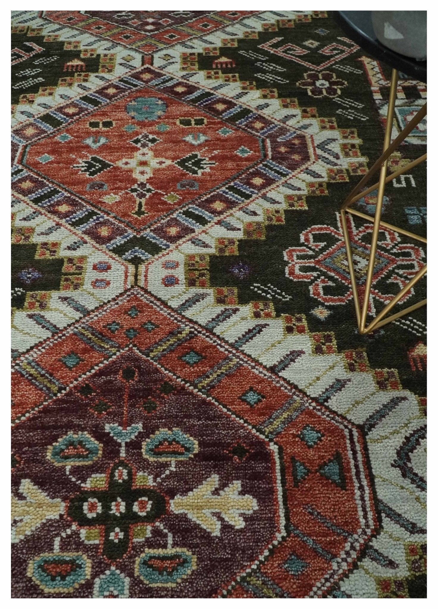 5x8, 6x9, 8x10, 9x12, 10x14 and 12x15 Rust, Ivory and Brown Oriental Traditional Persian Area Rug | TRDCP1095 - The Rug Decor