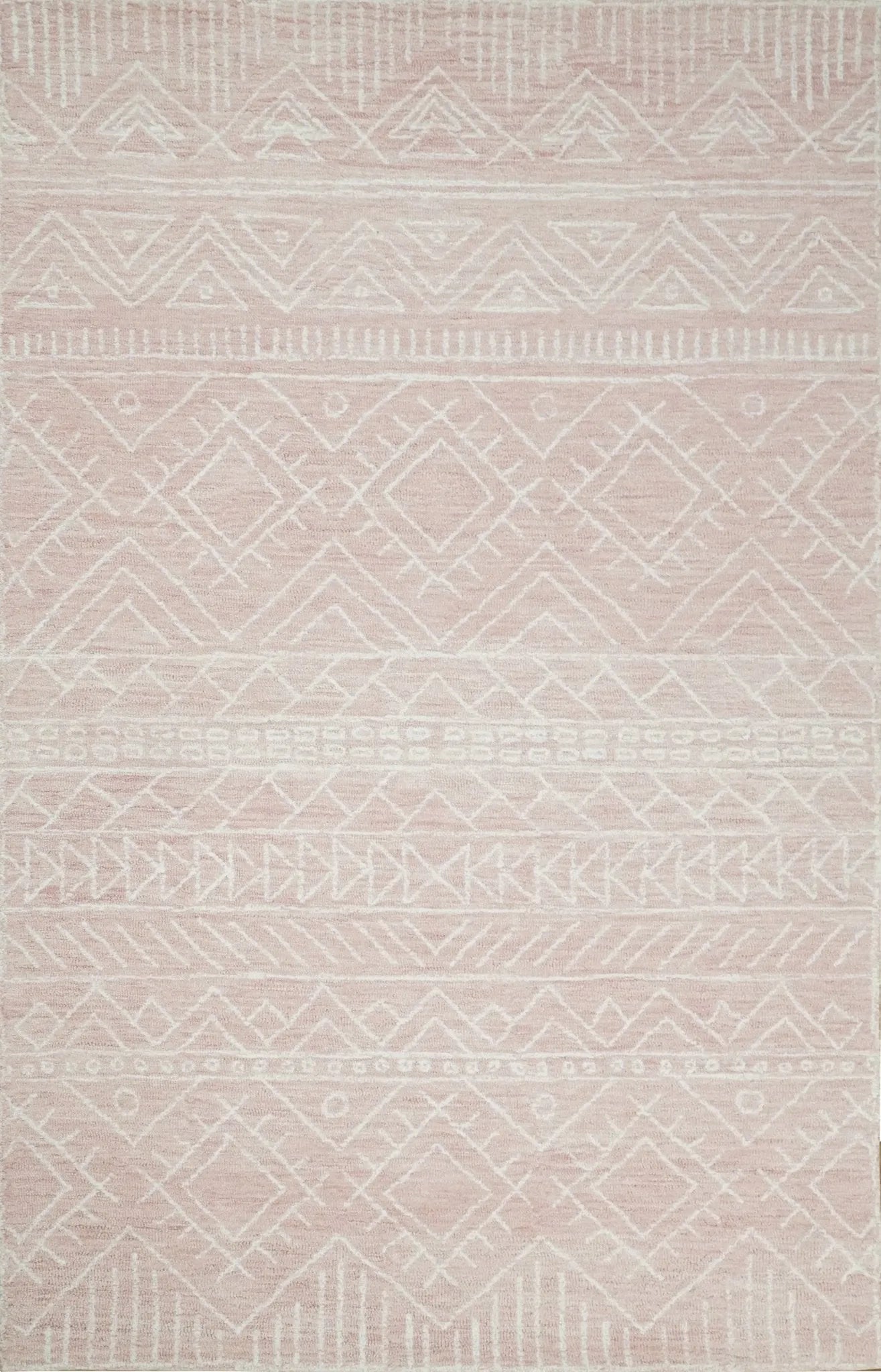 5x8 and 8x10 Hand Made Woolen Modern Pink Area Rug | AZT001