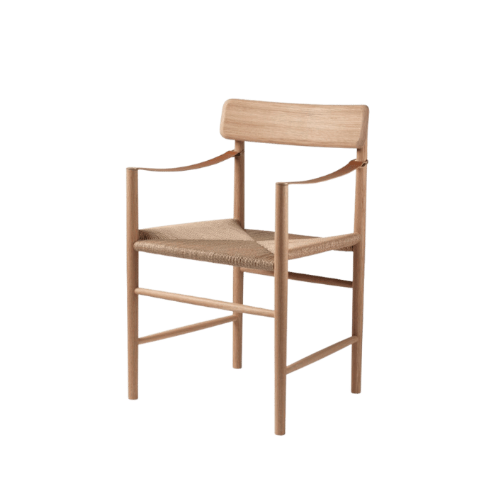 FDB Møbler J186 Hesbjerg Chair, Nature Oiled Oak/Nature Paper Cord