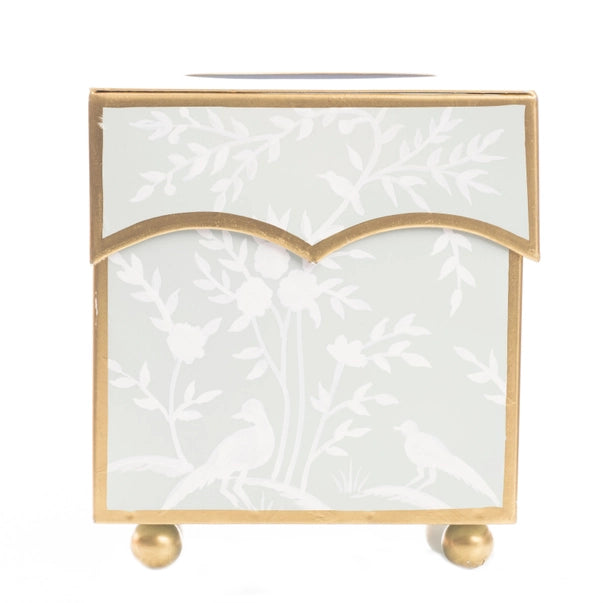 Stunning New Pale Blue/White Scalloped Tissue Box - The Mayfair Hall