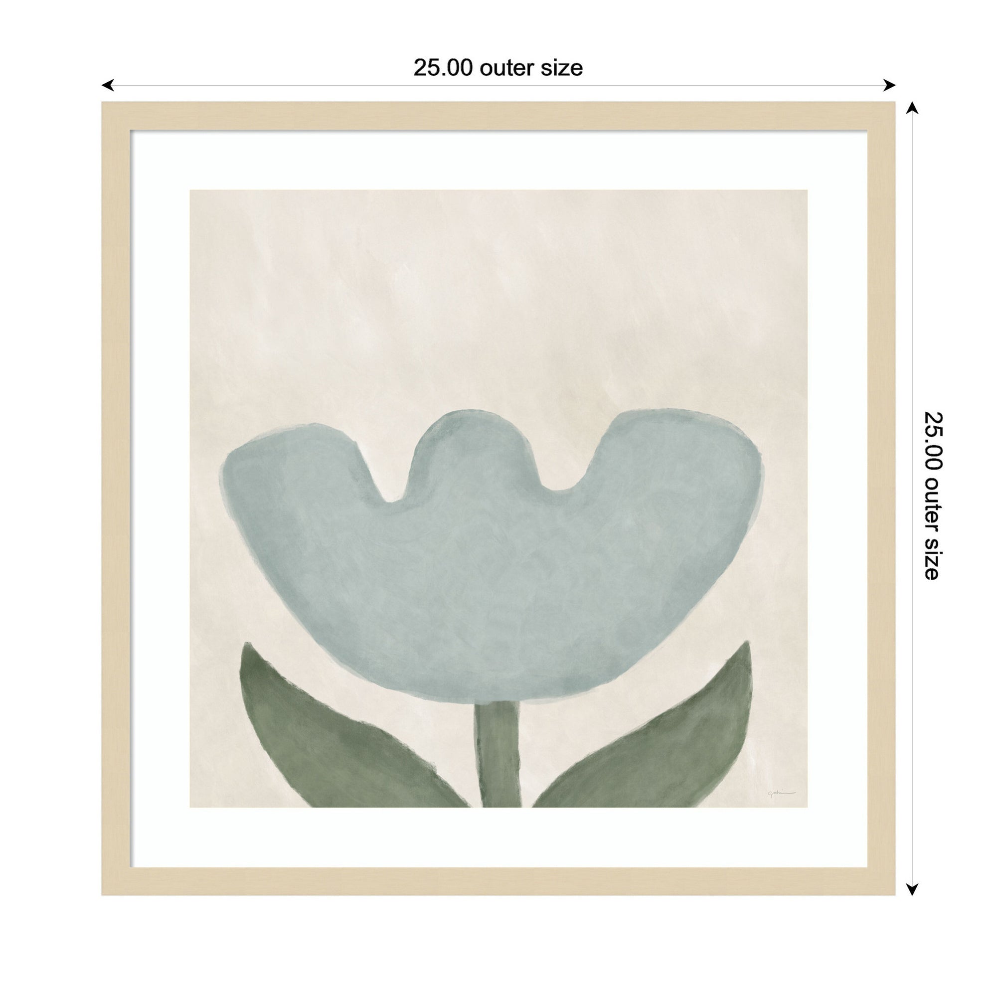 Blue Flower by Gabrielly Guedes Framed Wall Art Print