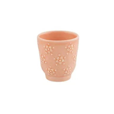 Flora Earthenware Coffee Cup in Pink (Set of 4) - The Mayfair Hall