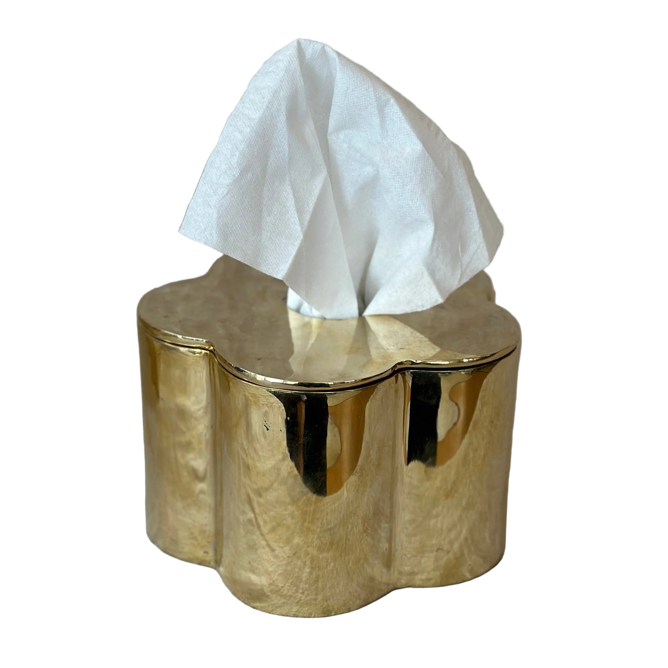 Brass Bud Box Tissue Holder