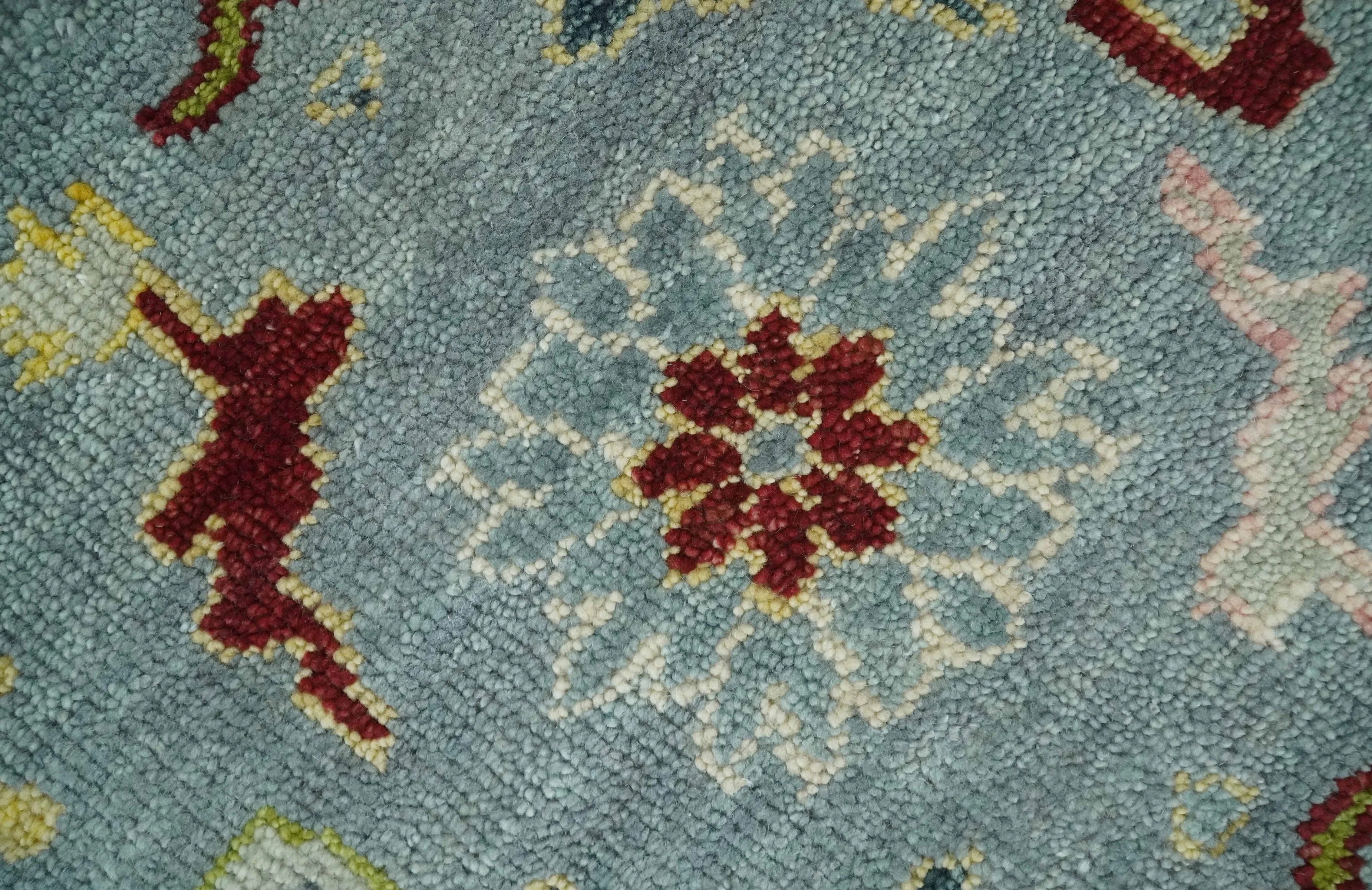 8x10 Fine Hand Knotted Blue and Beige Traditional Vintage Antique Persian Wool Rug | TRDCP893810