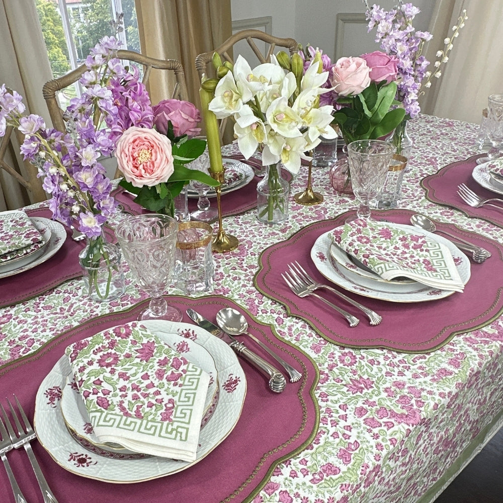 Larkspur & Bramble: Plum and Sage - Tablecloth