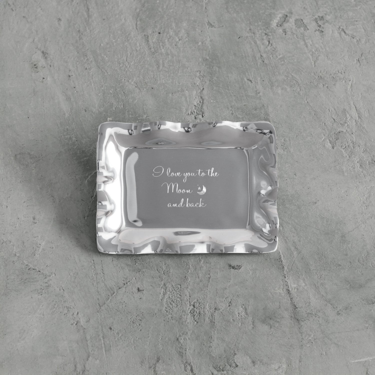GIFTABLES Vento Engraved Tray "Love you to Moon back"