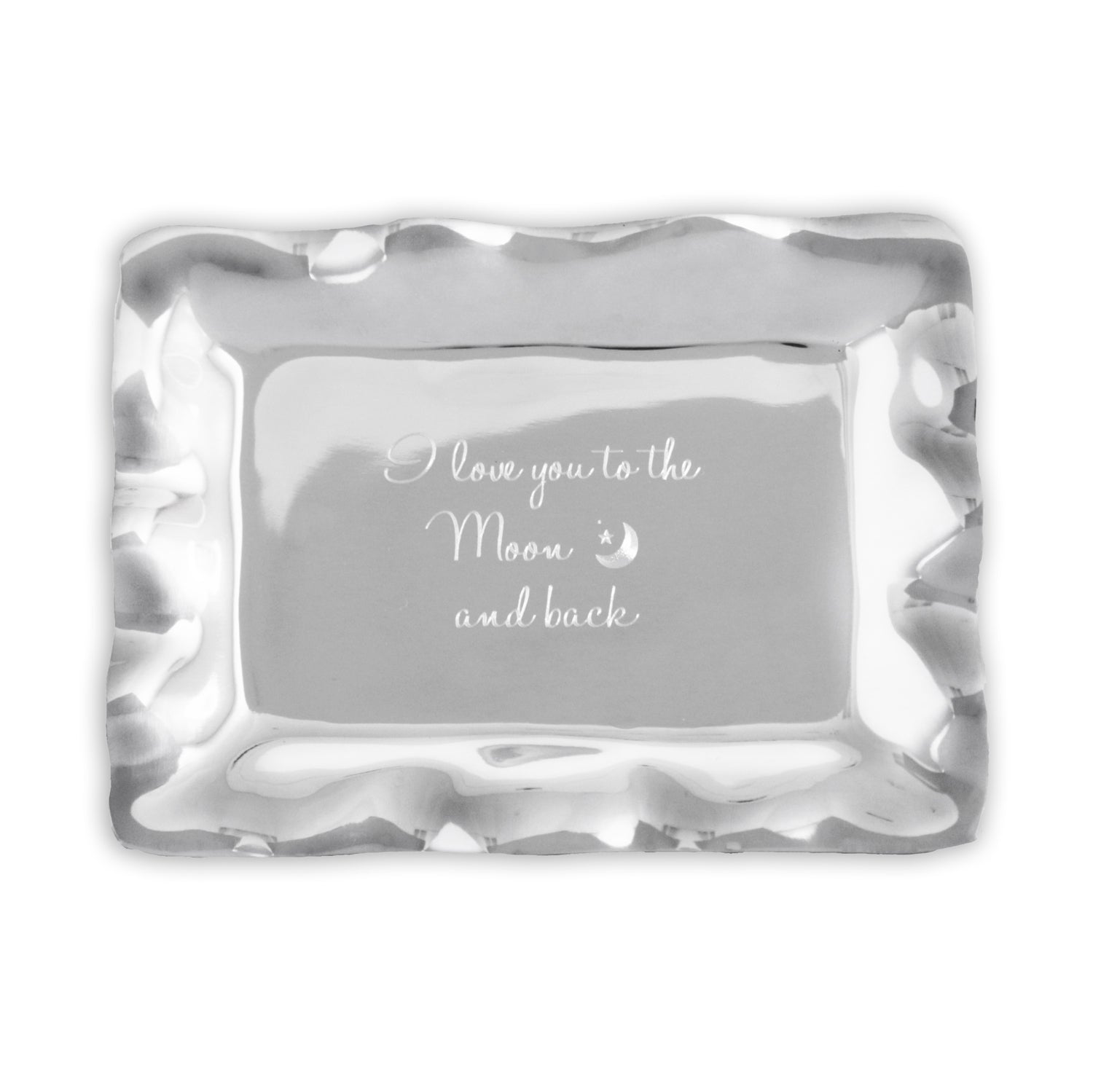 GIFTABLES Vento Engraved Tray "Love you to Moon back"