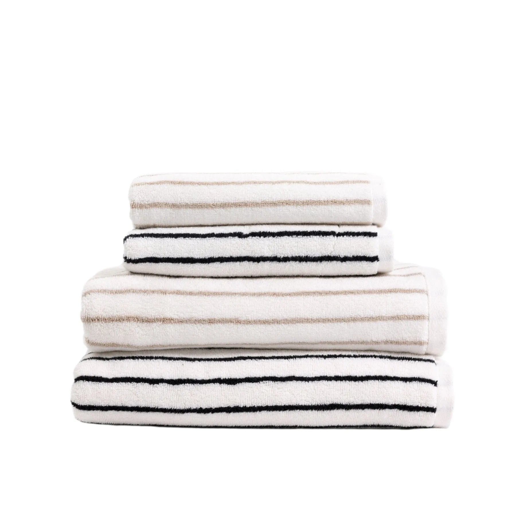 Luxe Striped Bath Towels