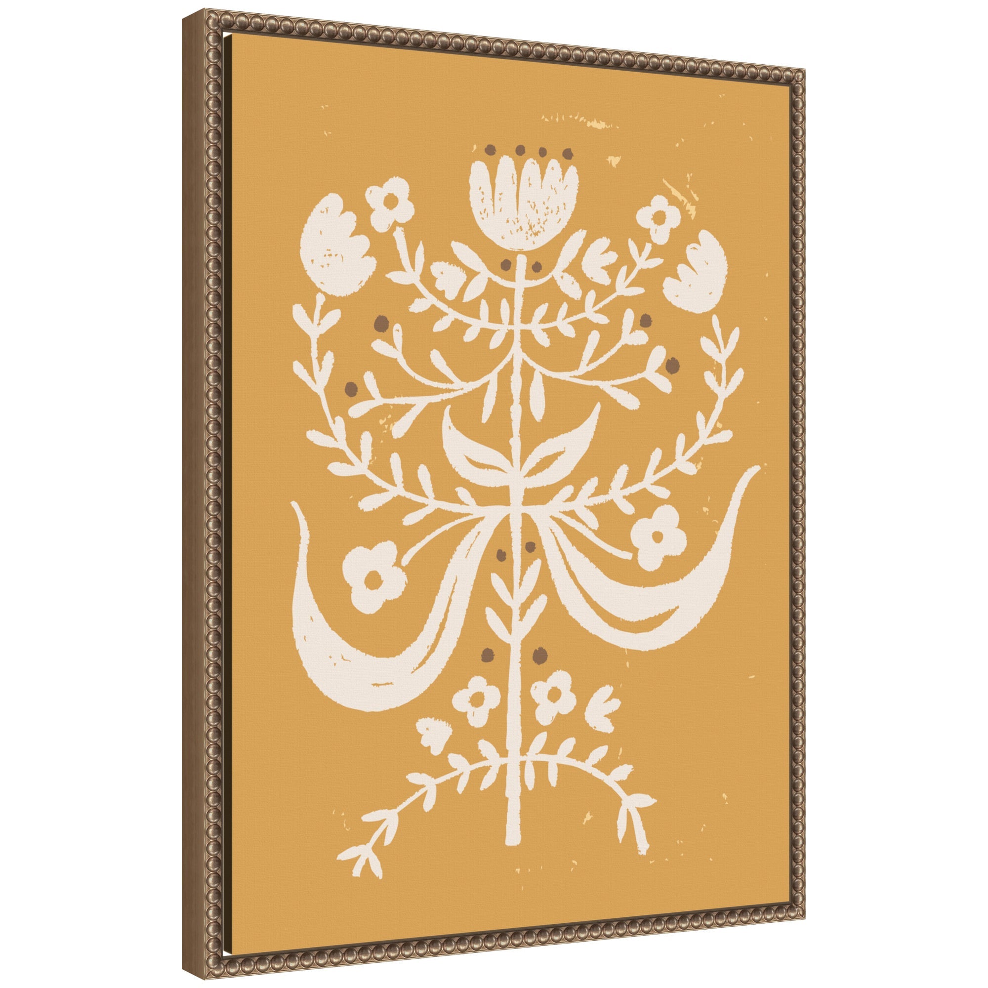 Bungalow Charm Golden Rod by Vicky Yorke Framed Canvas Wall Art Print