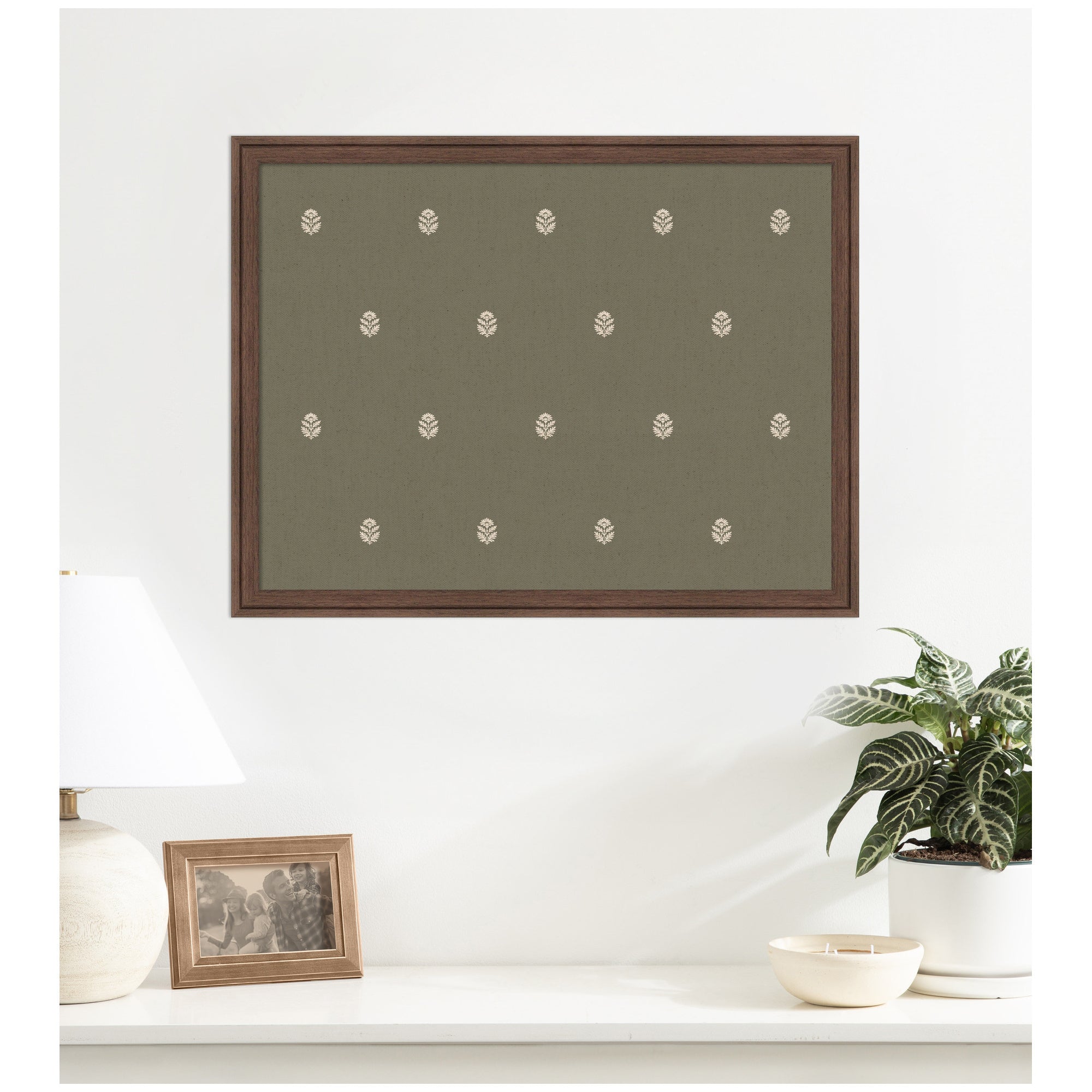 Pinboard Green Botanical Block Print