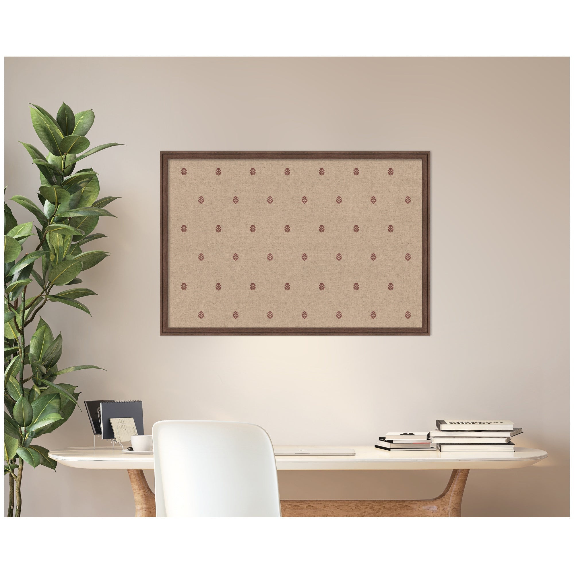 Pinboard Red Botanical Block Print