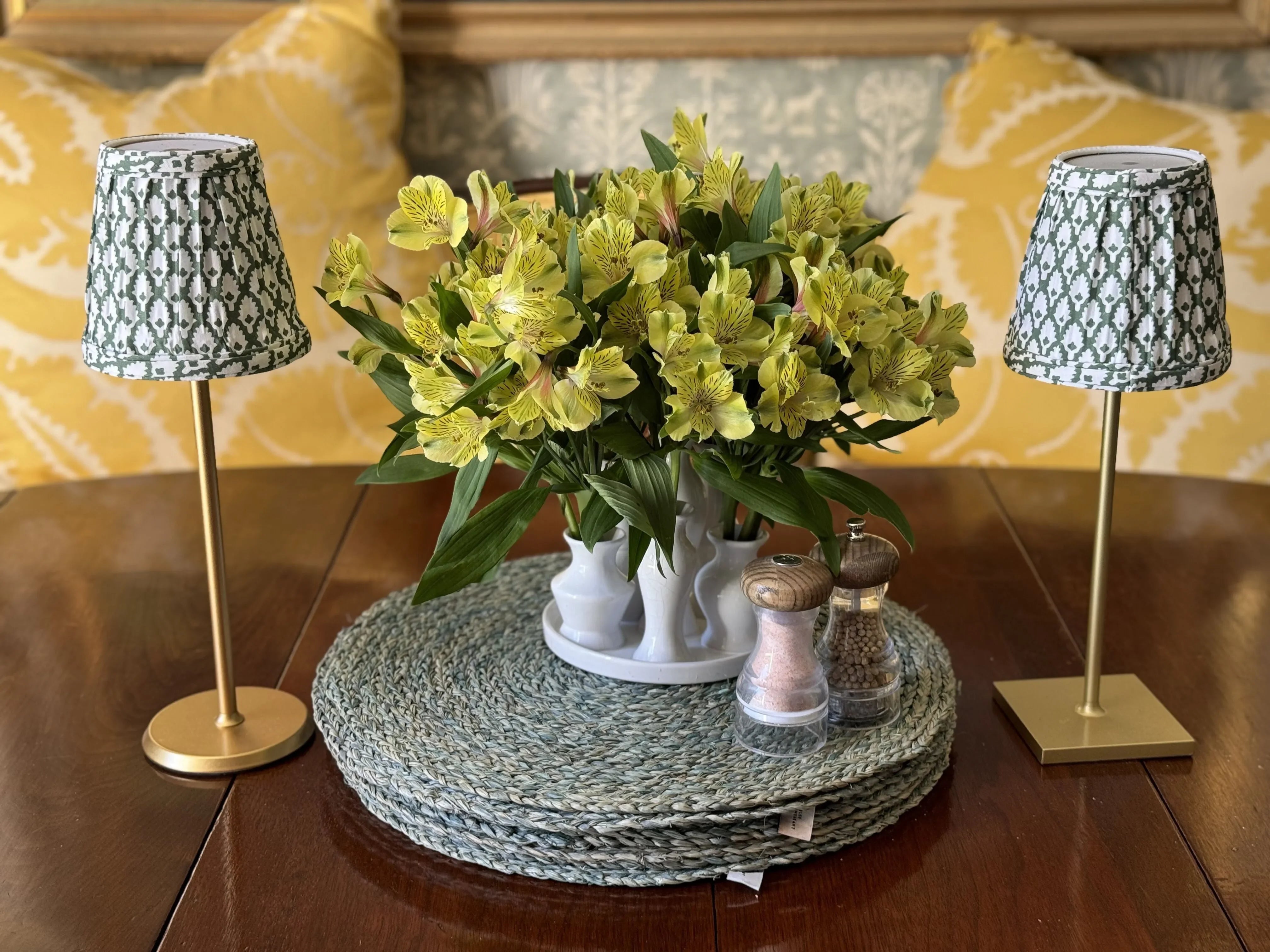 Small Fabric Shade Cover in 851 Green - The Mayfair Hall