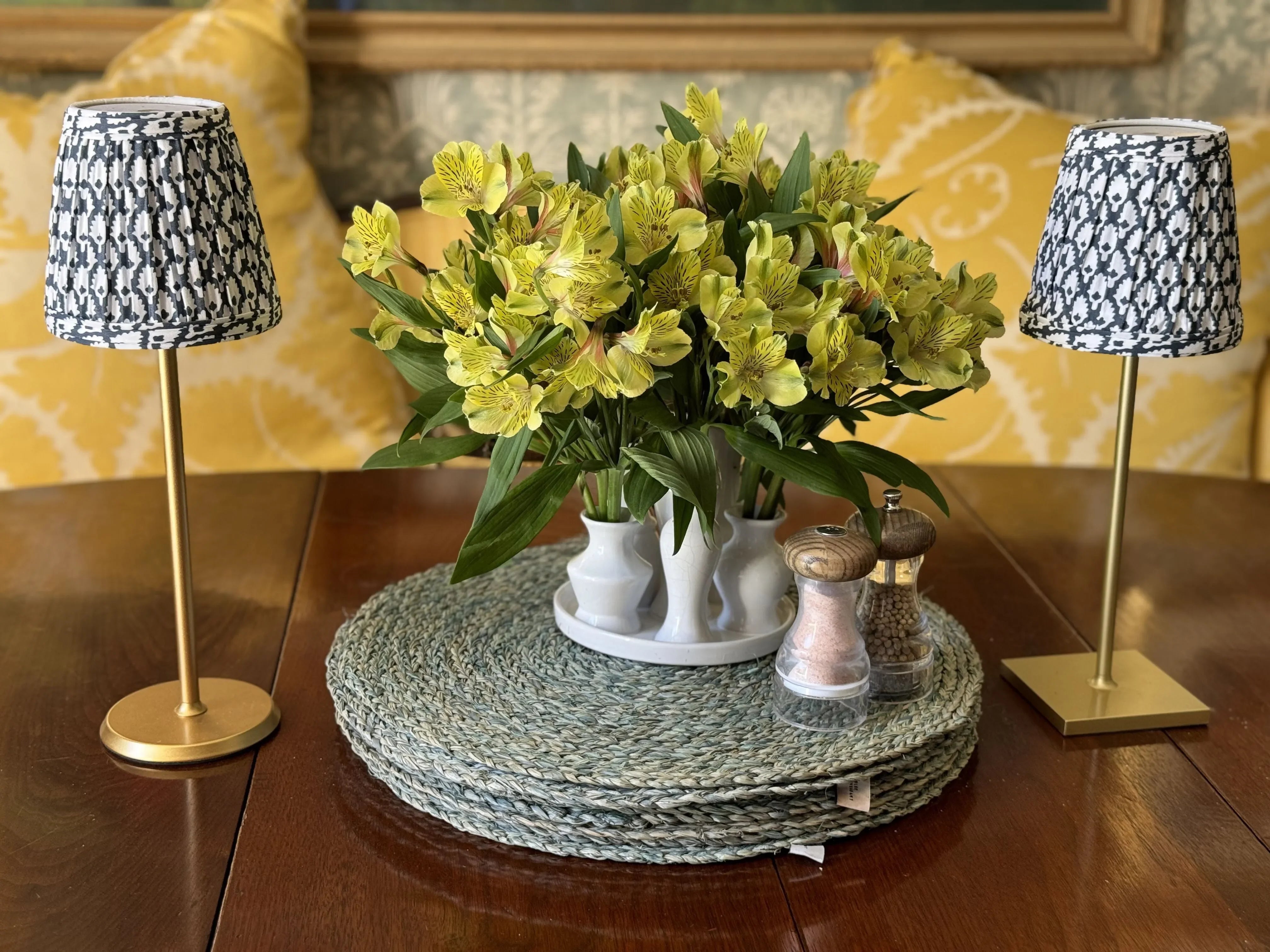 Small Fabric Shade Cover in 851 Navy - The Mayfair Hall