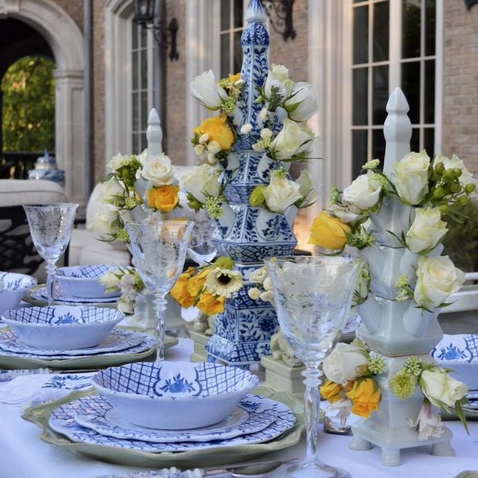 Original Blue and White Tulipiere