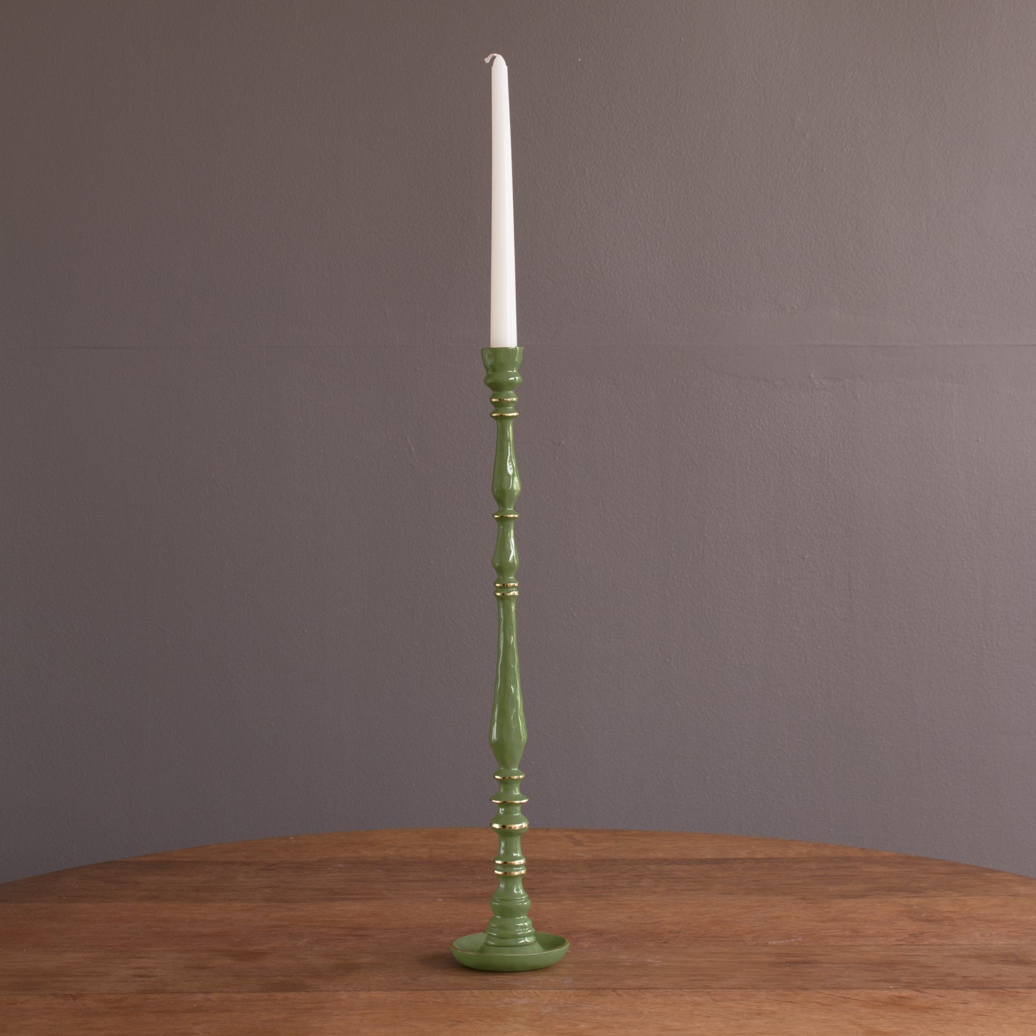 ENCANTO Crosby Large Candlestick Holder (Leaf Green)