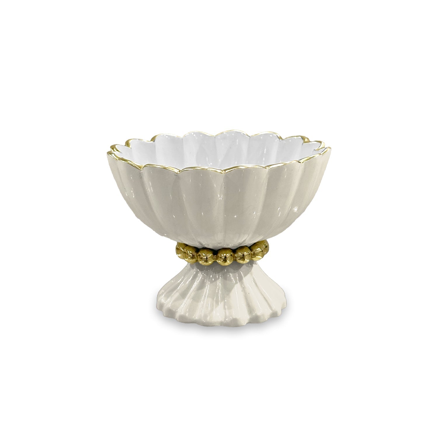 ENCANTO Vienna Mini Pedestal with Spoon (Cream and White)