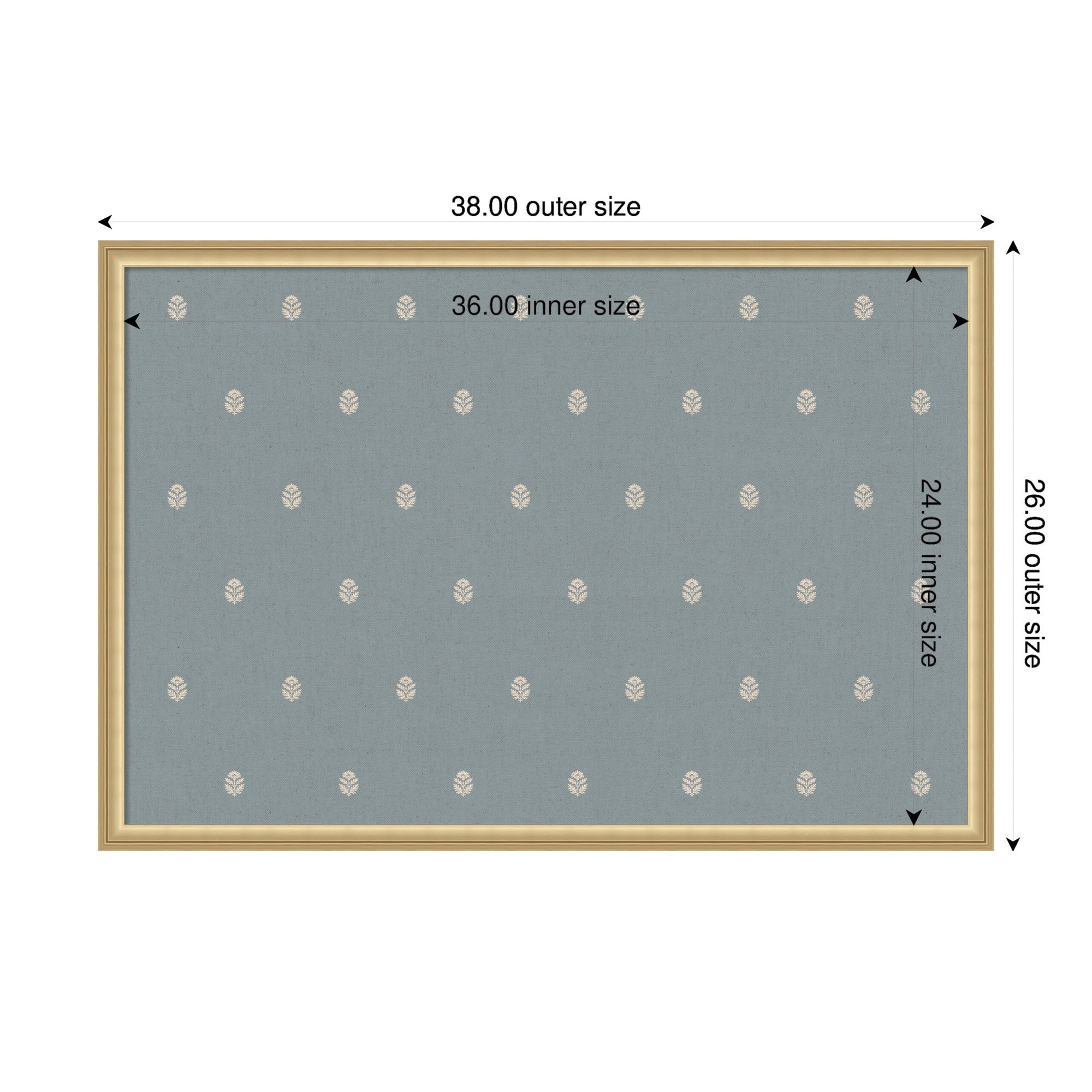 Pinboard Blue Botanical Block Print