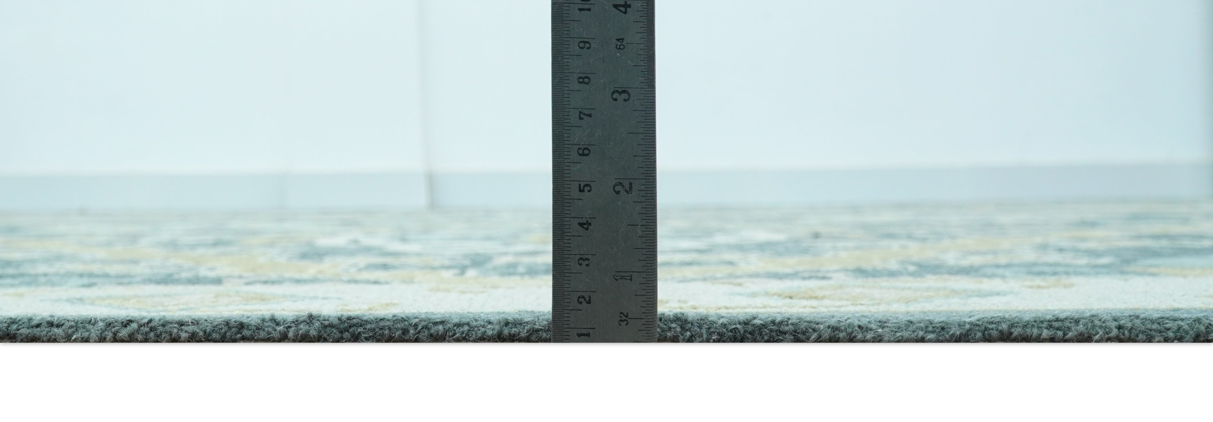 Taj Custom Made Teal Traditional Design Hand Tufted Wool Rug